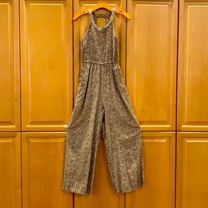 Black and tan romper jumpsuit size small